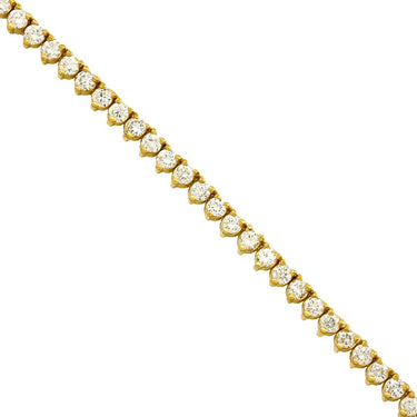 Diamond Tennis Chain in 10k Yellow Gold 26 inches 15.25 Ctw 4 mm